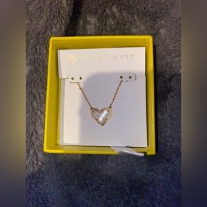 BNIB Kendra Scott Gold Ari Heart Necklace with Mother-of-Pearl $75